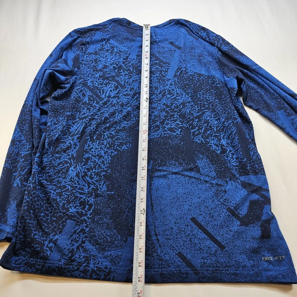 Jordan‎ Michigan Wolverines Long Sleeve Shirt Men's Large Blue NCAA Performance